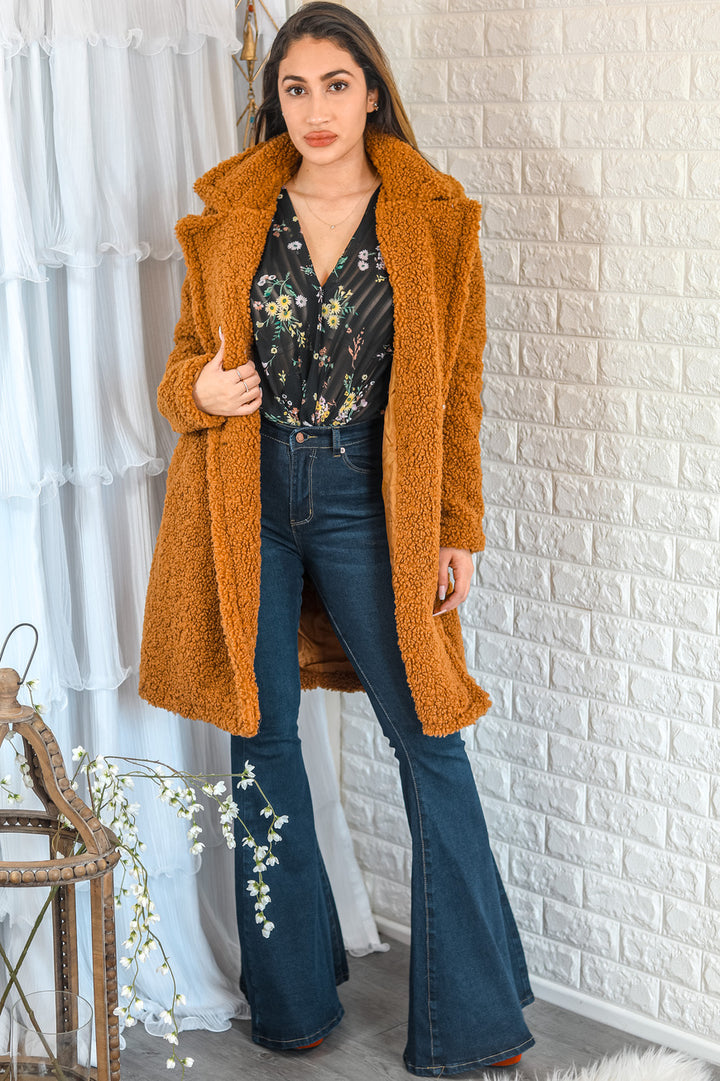 OH Teddy Baby Faux Fur Teddy Coat Camel - SURELYMINE