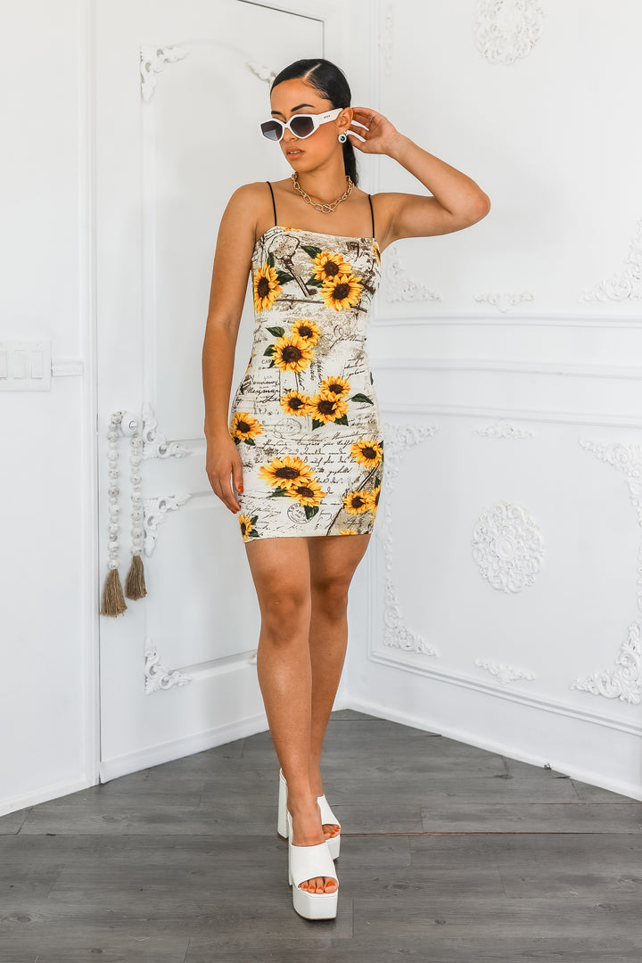 Sunflower Love Letter Buttery Soft Mini Dress