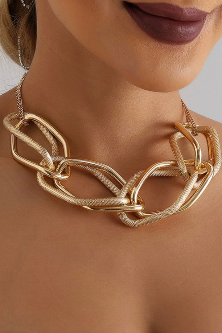 Geometric Chain Statement Piece Necklace