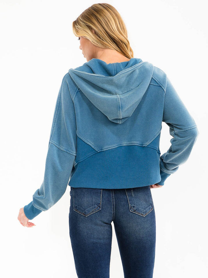 Canyon Vintage Cropped Zip Hoodie