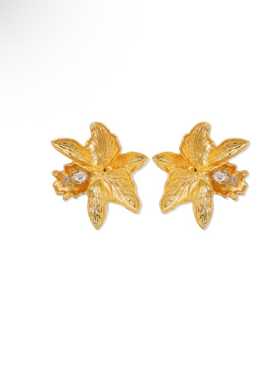 Orchid Bloom Zirconia Statement Earrings – Gold or Silver