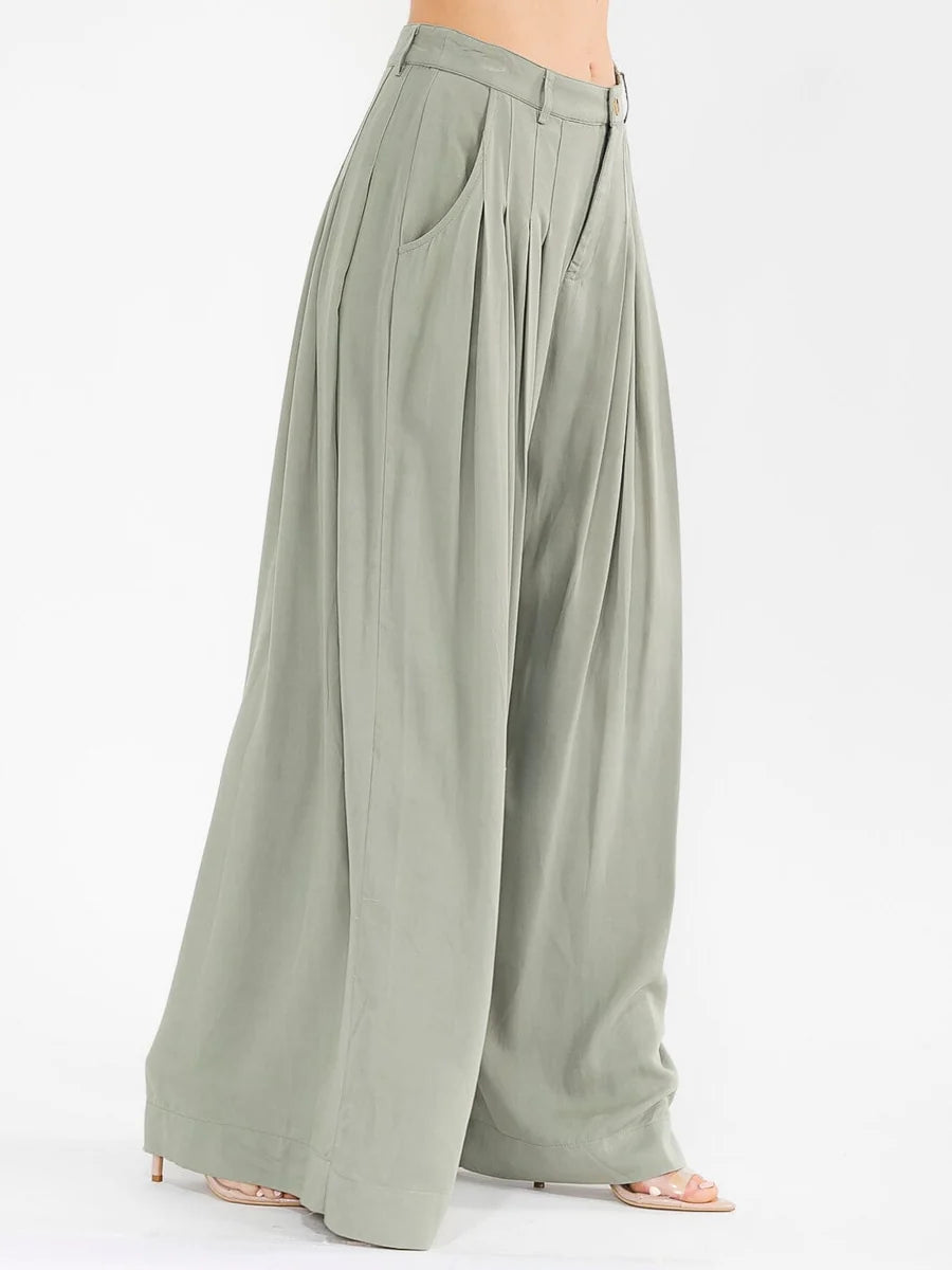 Sage Horizon Wide-Leg Palazzo Pants
