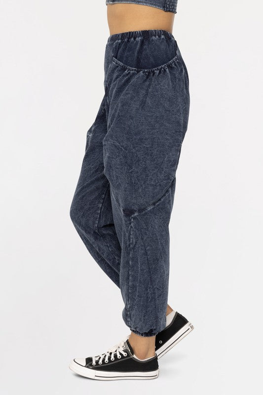 Harlow Mineral Wash Balloon Cargo Pants