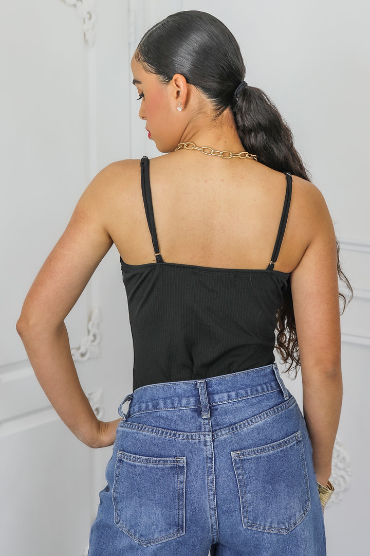 Ribbed Bustier Bodysuit – Stretch Fitted Corset Top (5 Colors)