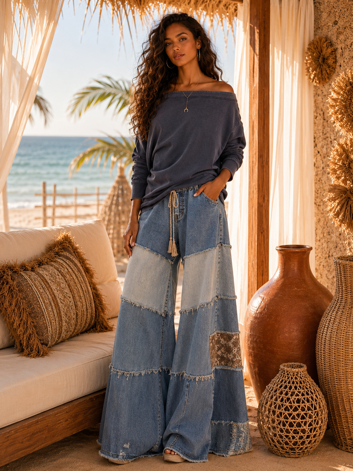 Weekend Wander Mineral Wash Off-Shoulder Oversized Top