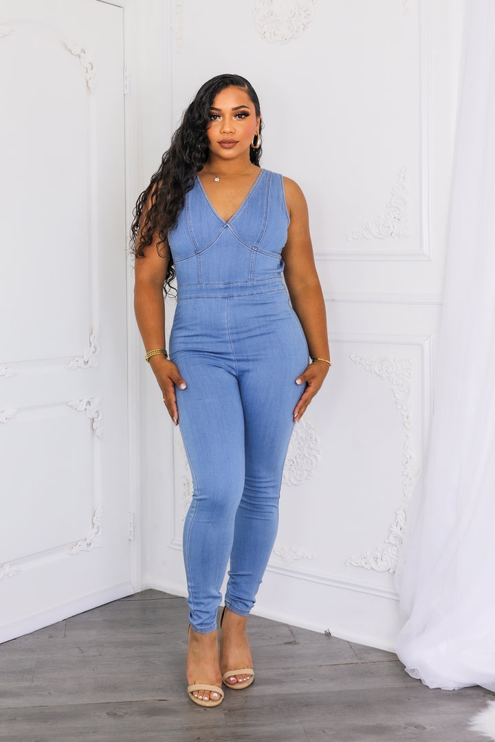 Denim on Denim Jumpsuit