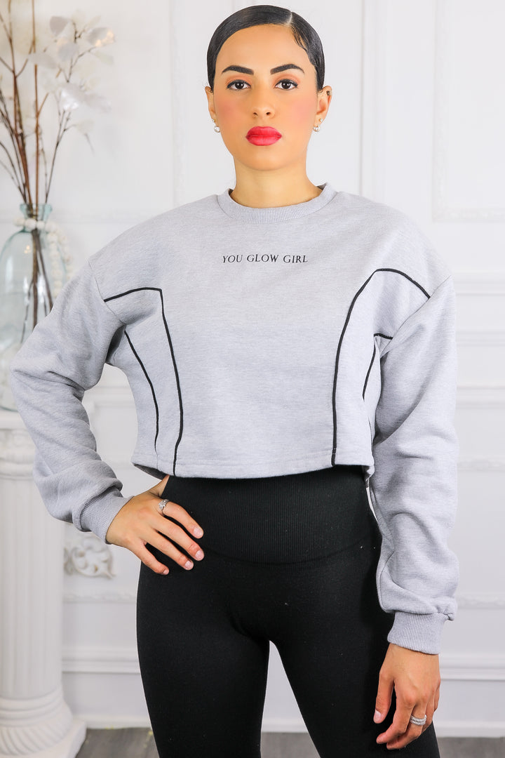 You Glow Girl Cropped Sweater