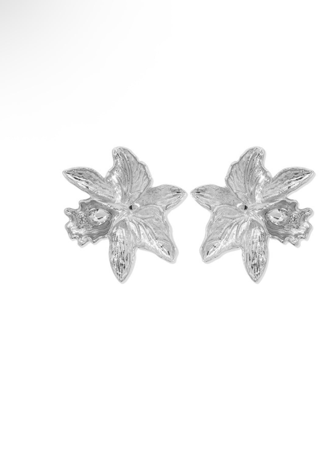 Orchid Bloom Zirconia Statement Earrings – Gold or Silver