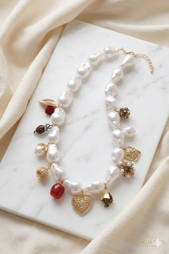 The Heirloom Baroque Charm Necklace