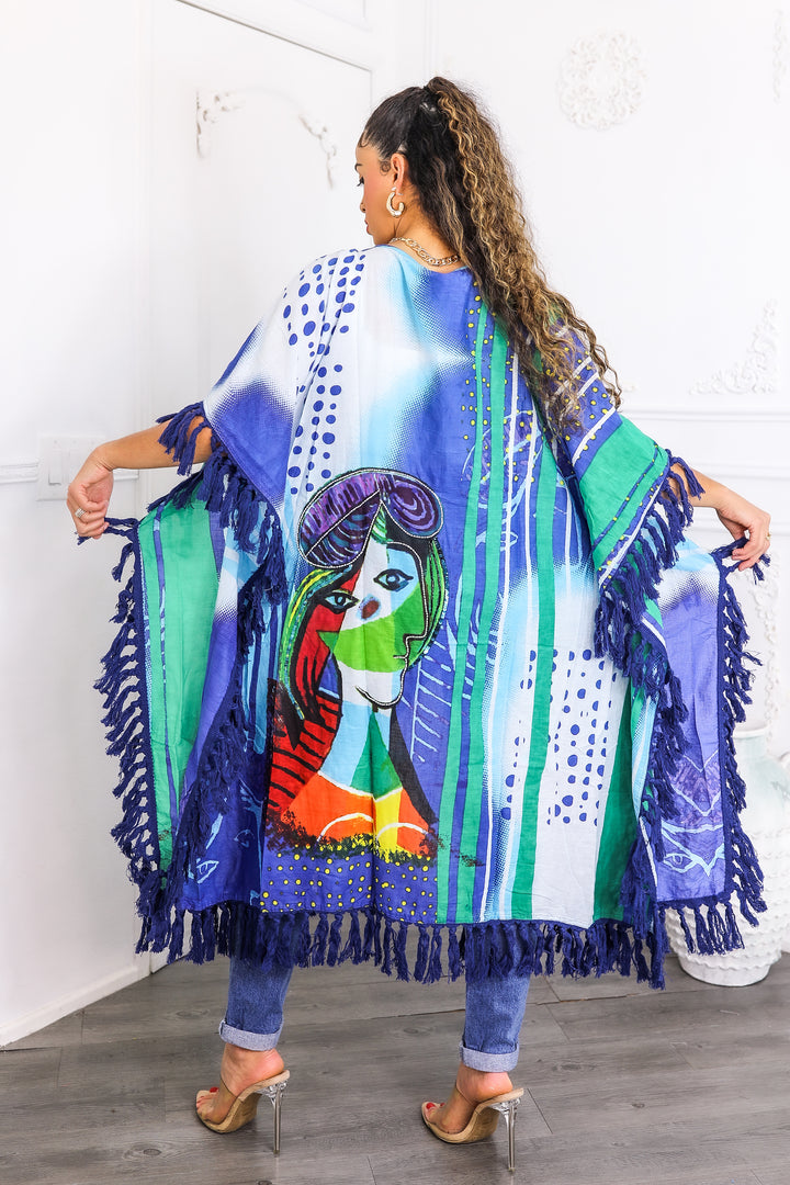 Art Revealed Fringe Kimono