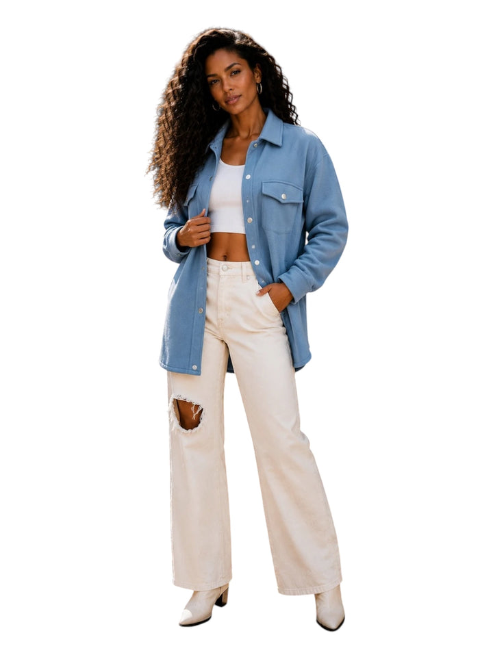 Willow Oversized Textured Button-Up Shacket