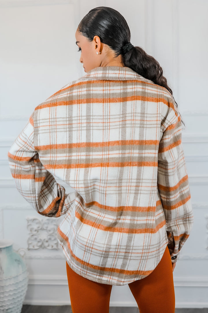 Plaid Bust Pocket Shacket