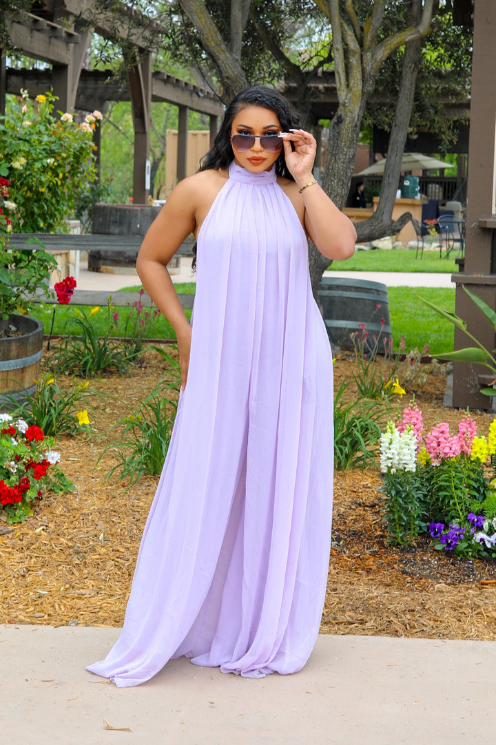 A Little Extra Wide Leg Halter Jumpsuit