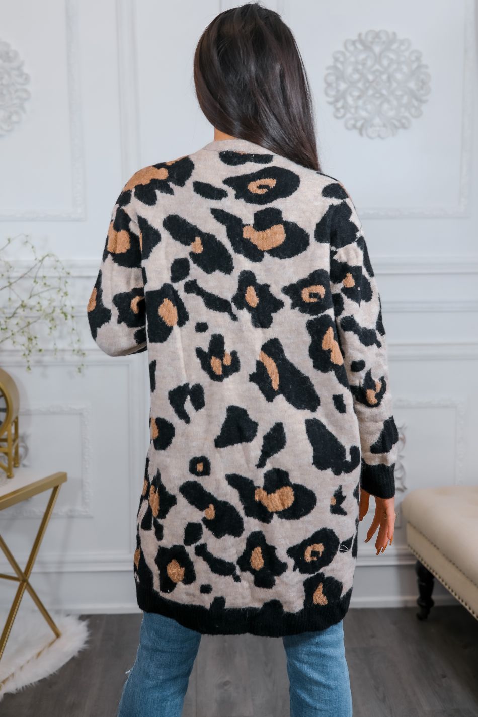 Spotted Animal Print Cardigan