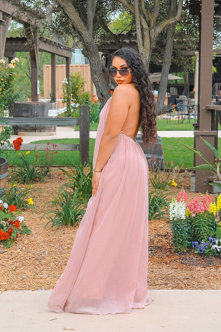 A Little Extra Wide Leg Halter Jumpsuit