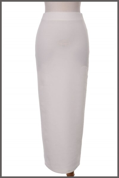 Kim Inspired Dream Skirt Ankle Length Body-con In White - SURELYMINE