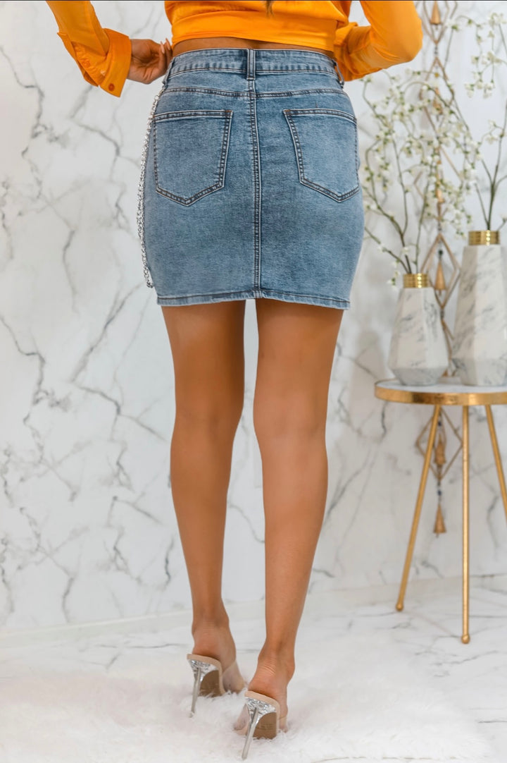 Link About me Mini Denim Skirt