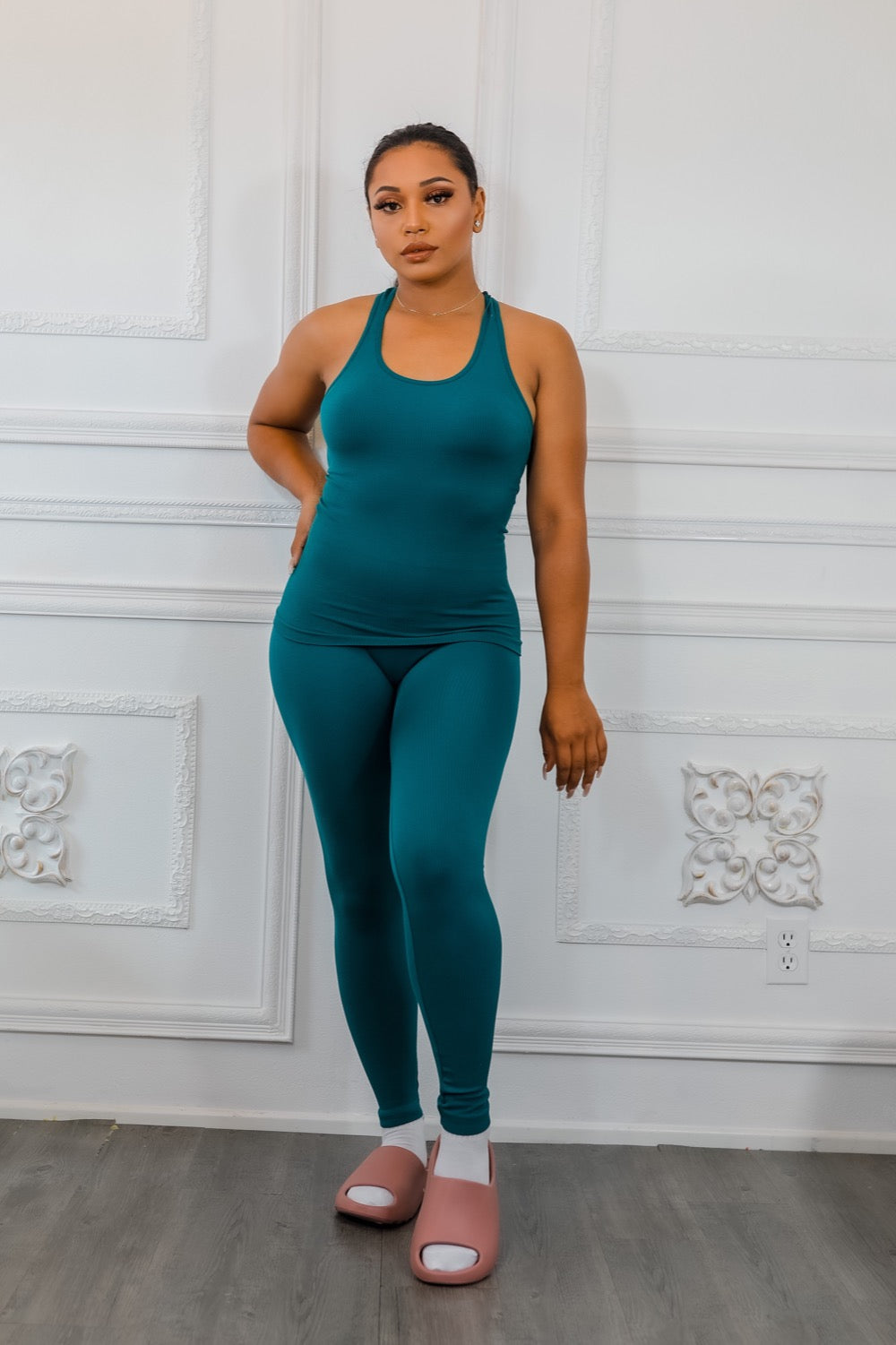 Chillax Ribbed Seamless Lounge Pant Set