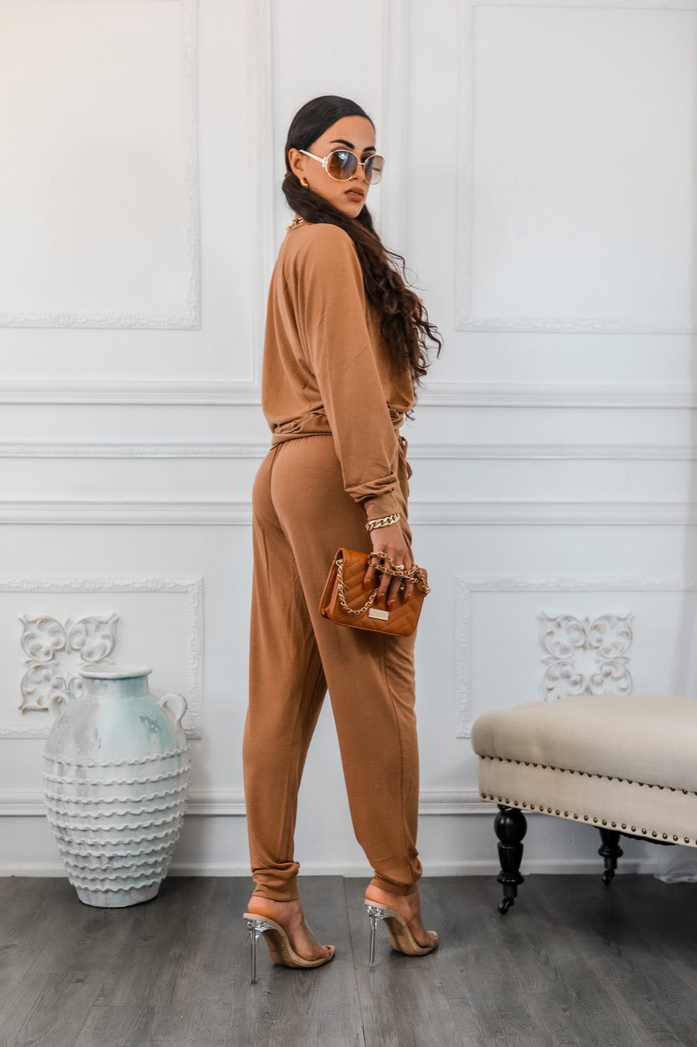 Lounge or Go Raglan Long Sleeves Pullover and Jogger Set