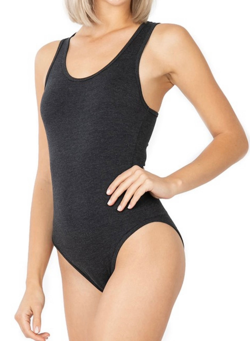 Jada Premium Cotton Racerback Tank Bodysuit - SURELYMINE