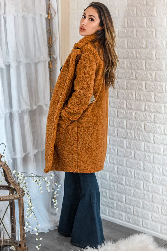 OH Teddy Baby Faux Fur Teddy Coat Camel - SURELYMINE