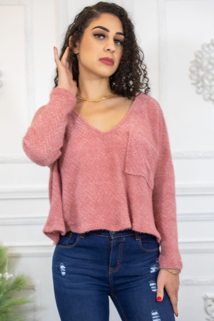 Sweater  Weather Loose Fit Cropped Sweater