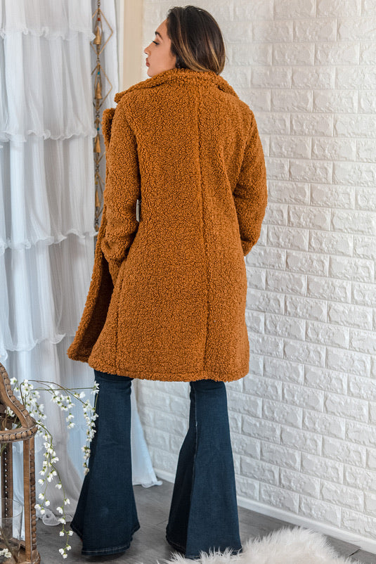OH Teddy Baby Faux Fur Teddy Coat Camel - SURELYMINE