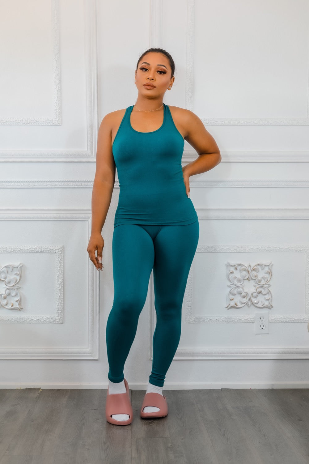 Chillax Ribbed Seamless Lounge Pant Set