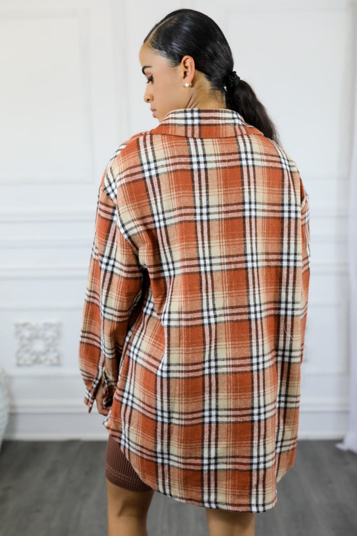 Heavy Weight Soft Plaid Flannel Jacket