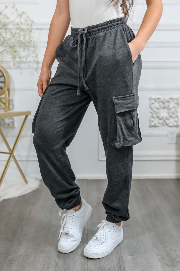 Cotton Drawstring CargoJoggers Pants