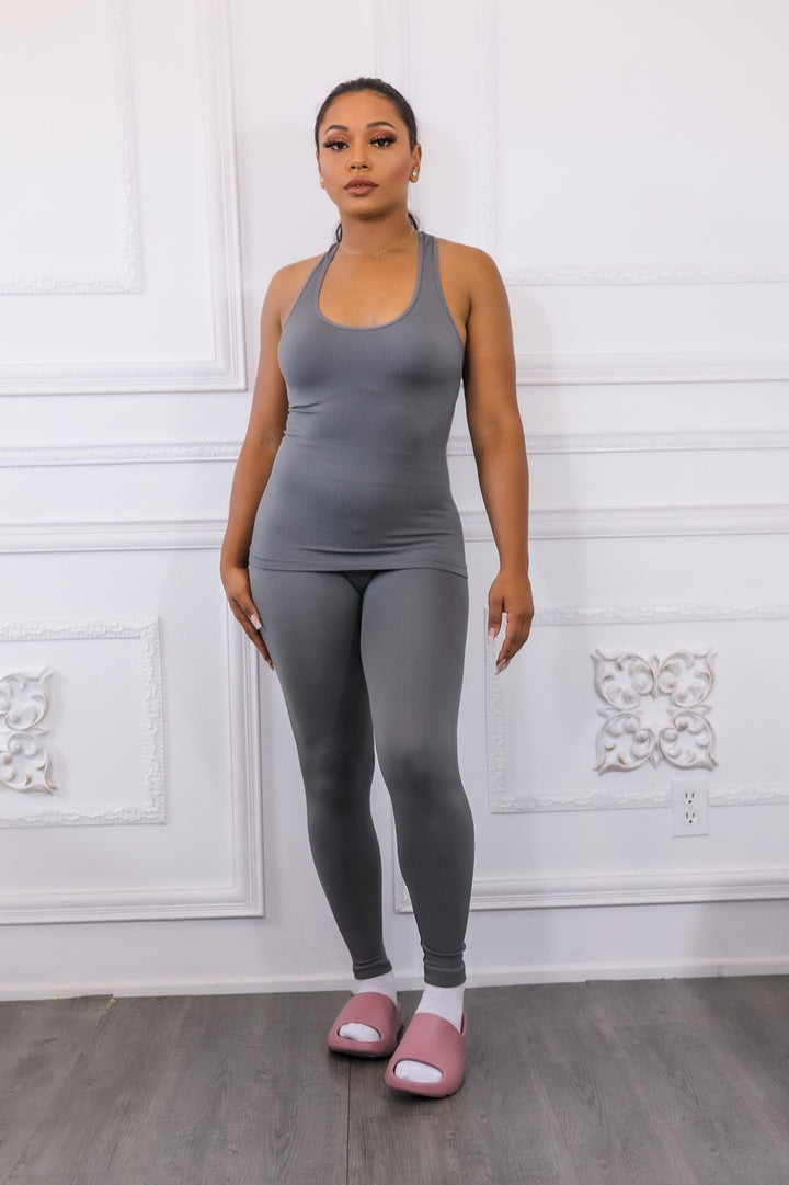 Chillax Ribbed Seamless Lounge Pant Set