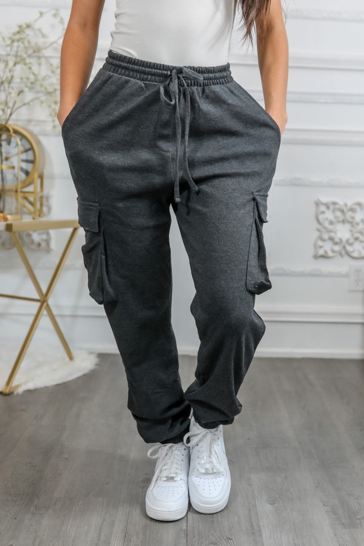 Cotton Drawstring CargoJoggers Pants