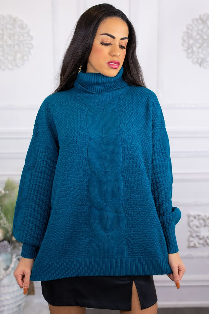 Snug A Bit Turtleneck Loose Fit Sweater