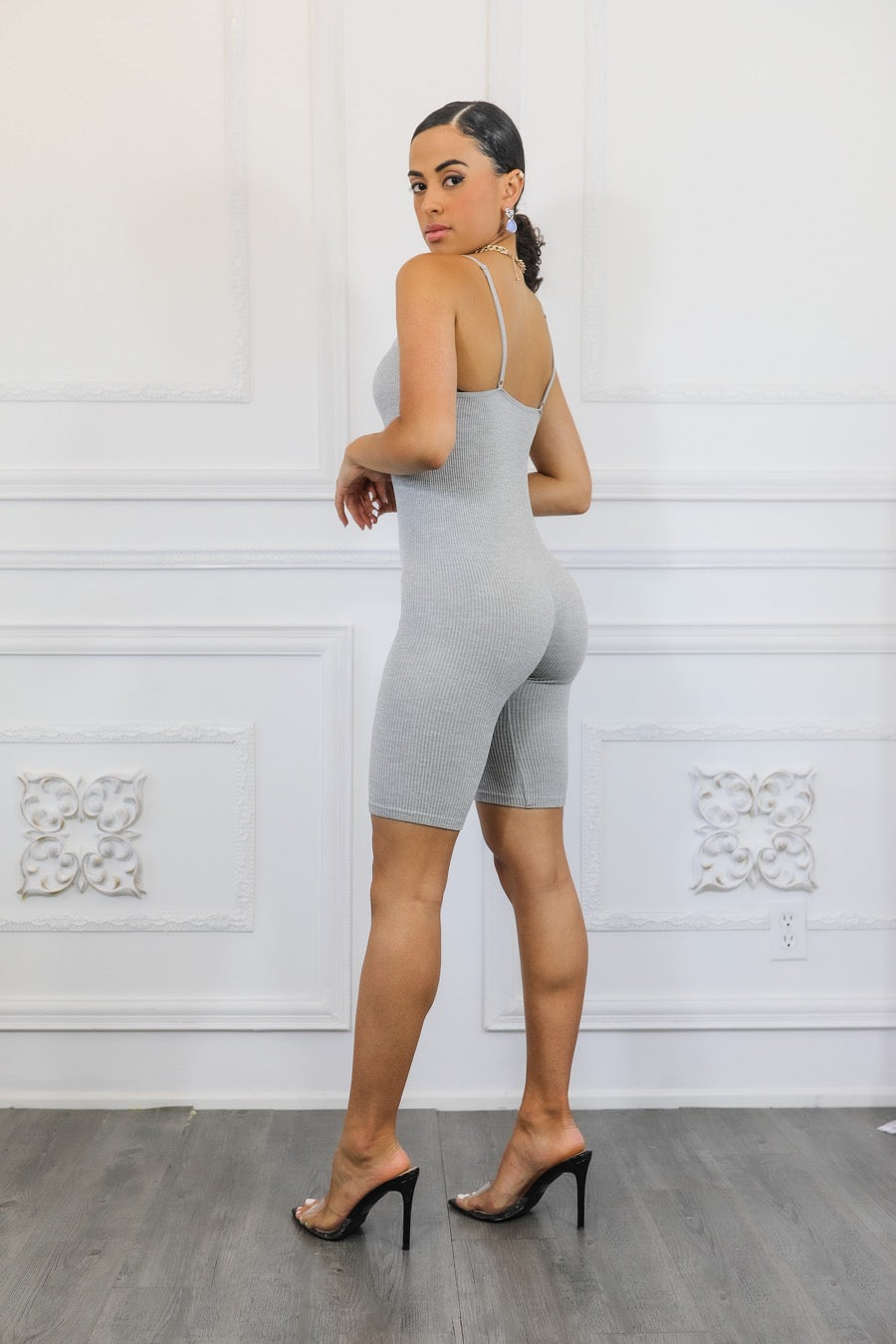 Fitted Sleeveless Seamless Romper