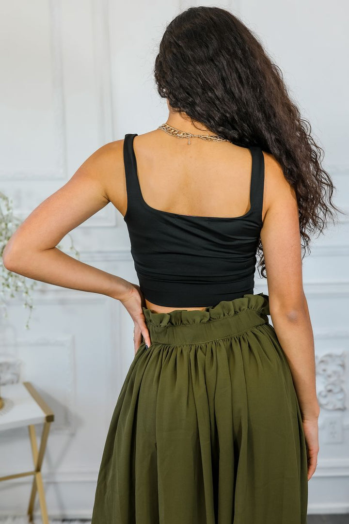 Back to Square One Square Neckline Crop Top