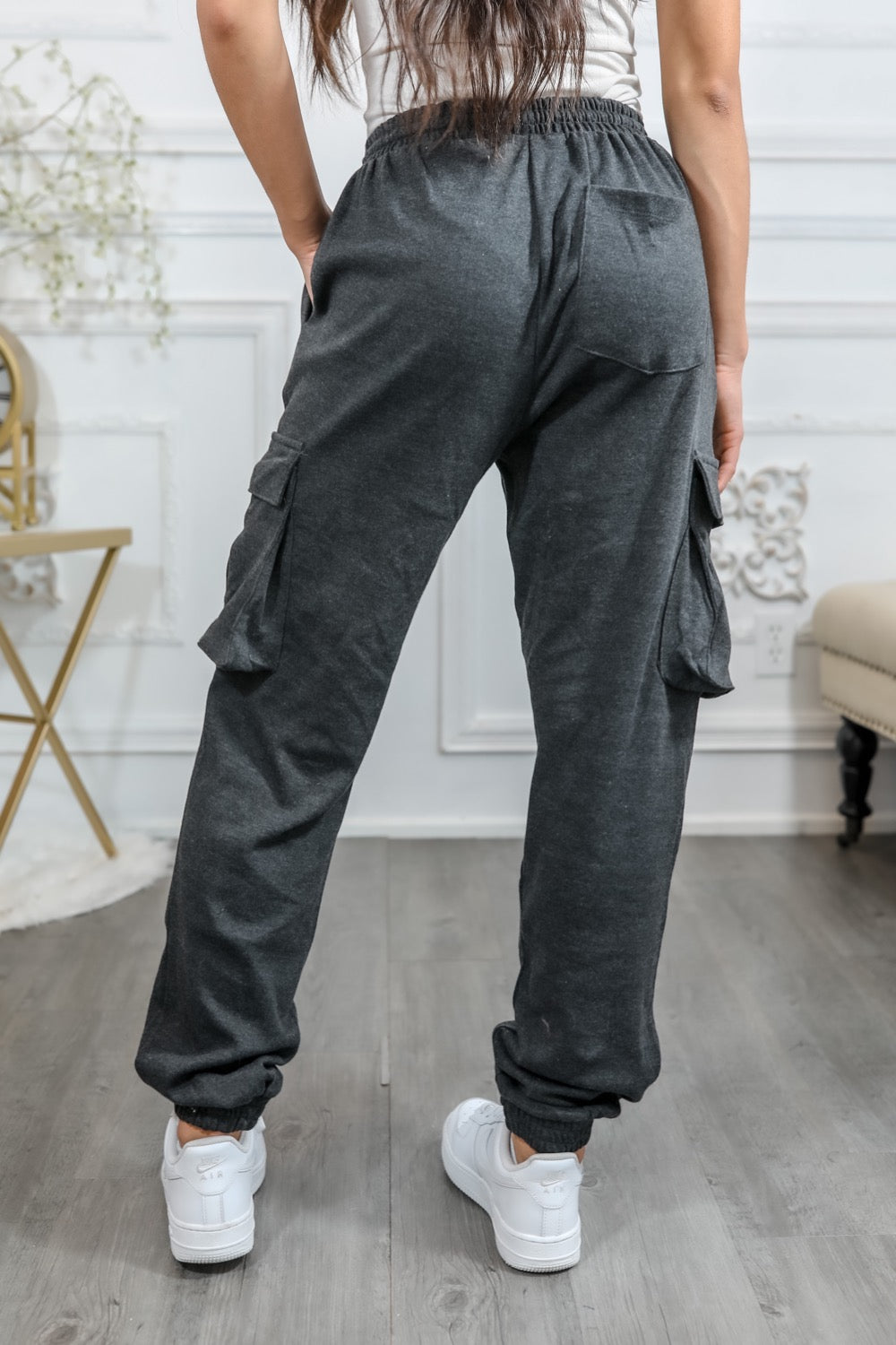 Cotton Drawstring CargoJoggers Pants