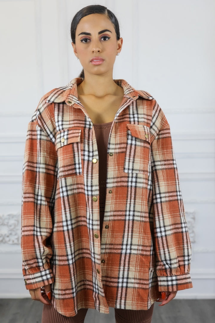 Heavy Weight Soft Plaid Flannel Jacket