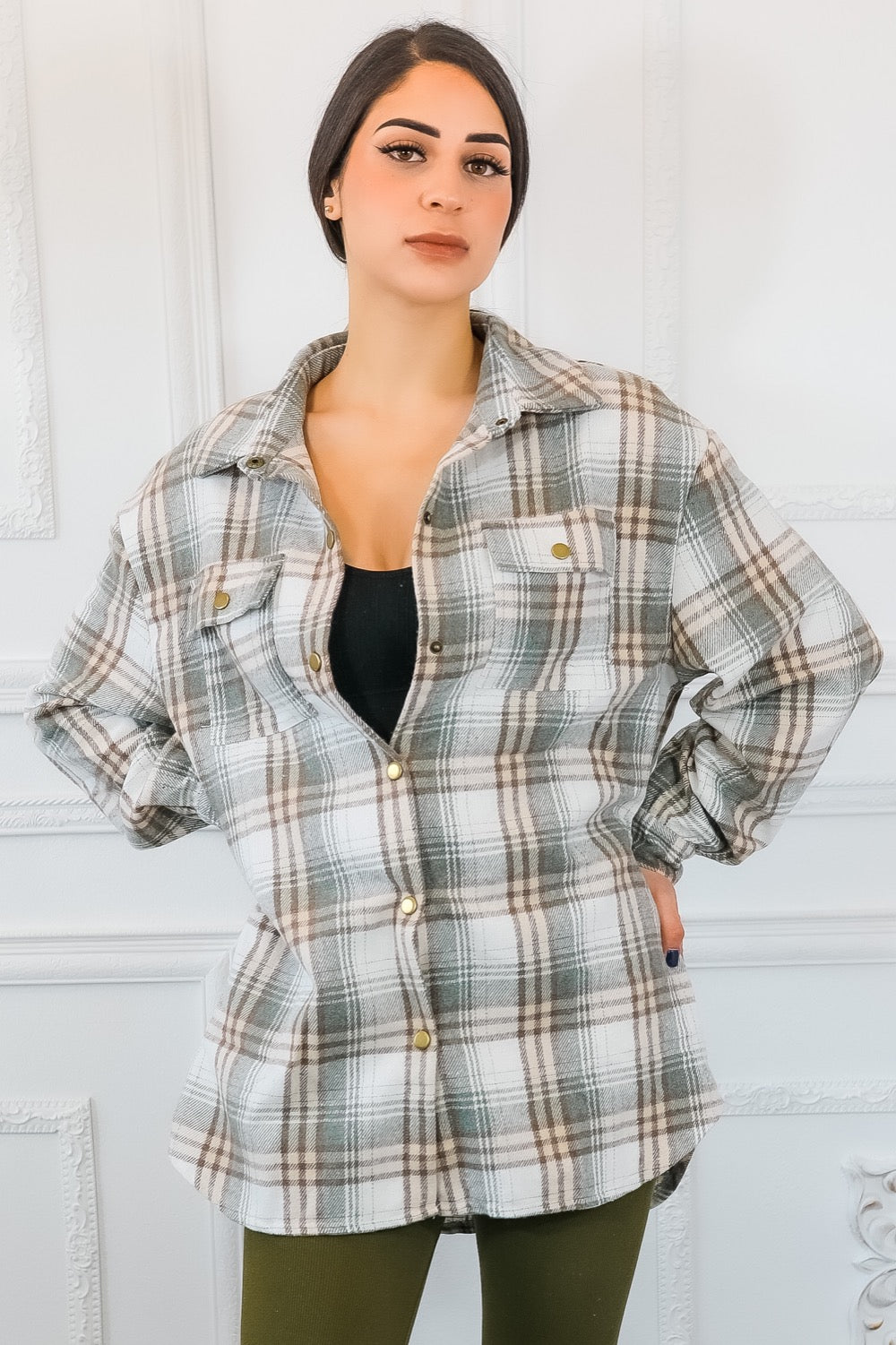 Heavy Weight Soft Plaid Flannel Jacket