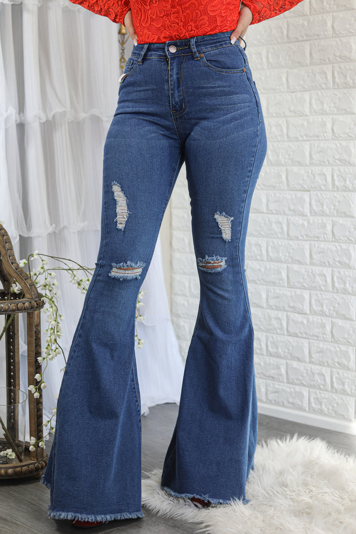 Make it Flare Bell Bottoms Jeans - SURELYMINE