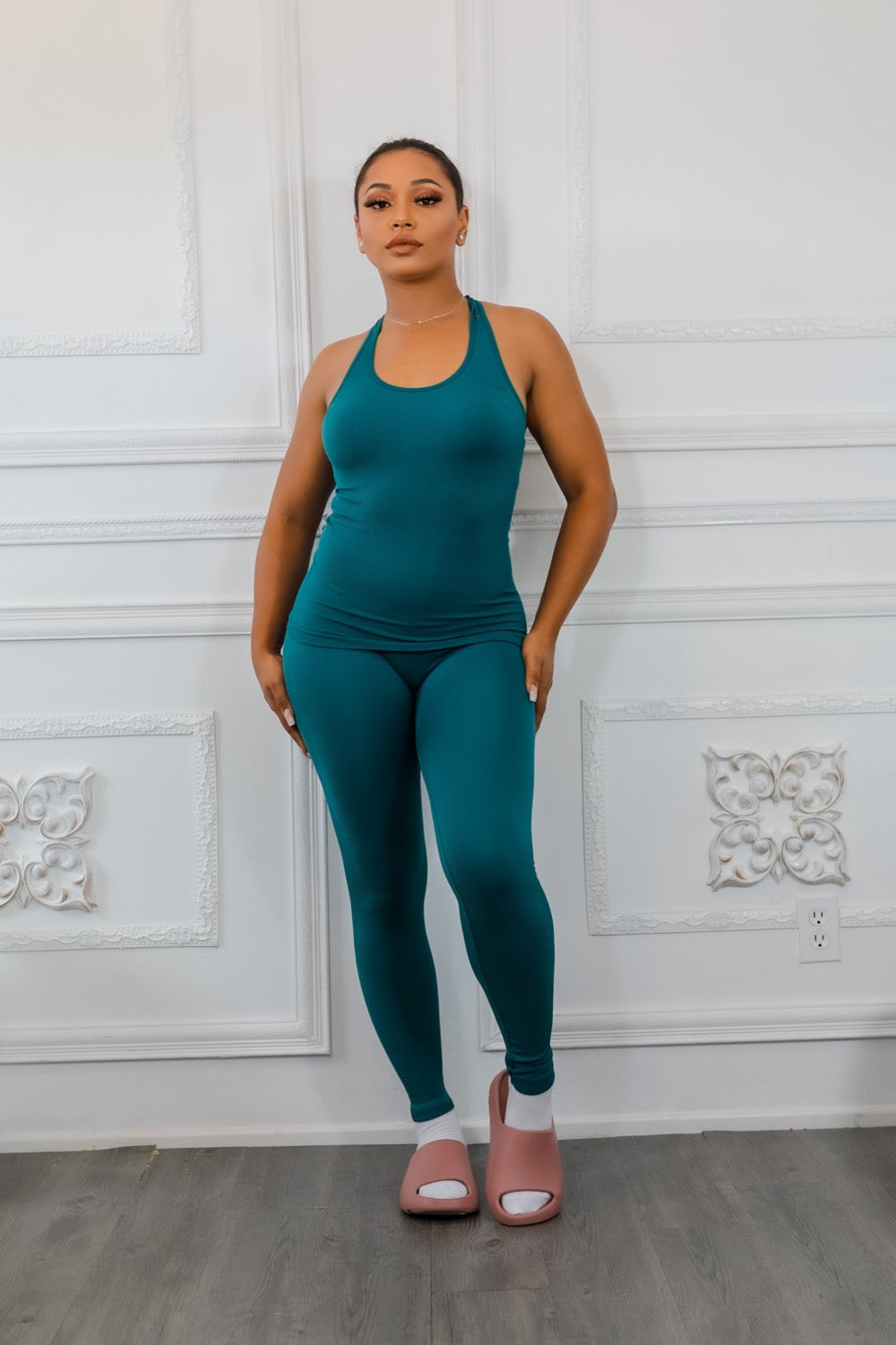 Chillax Ribbed Seamless Lounge Pant Set