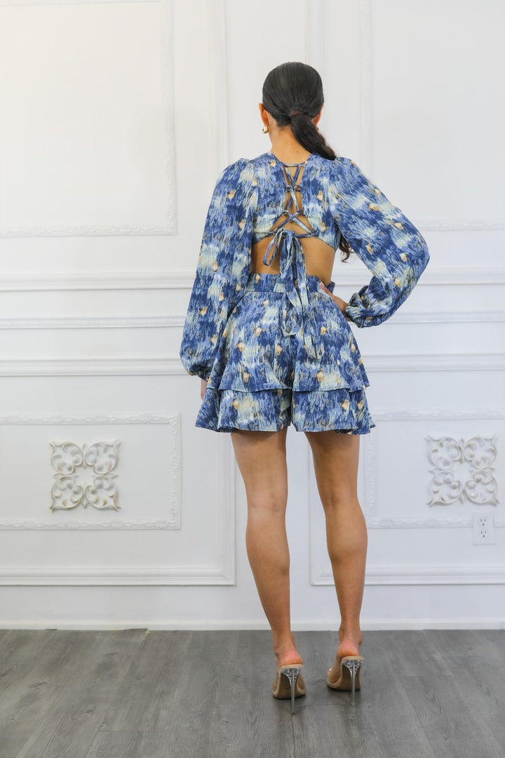 Sky view Cut Out Romper